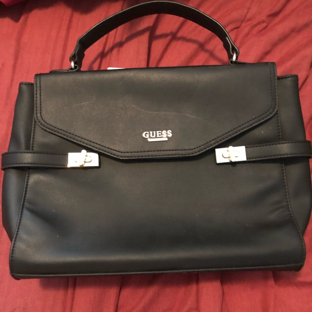 Black Guess briefcase style purse